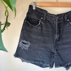 Black Denim Shorts